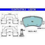 ATE 13.0470-2736.2 Sada brzdových destiček, kotoučová brzda (13.0470-2736.2) | Zboží Auto