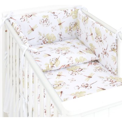 Mamo-Tato Mantinel s povlečením 3D sada Cotton bílá béžová 135 x 100 cm – Zboží Dáma