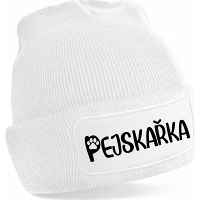 Beechfield čepice s potiskem pejskařka bílá – Hledejceny.cz