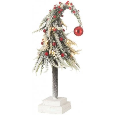 J-Line by Jolipa Vánoční zasněžený stromek s Led světýlky Xmas S - 15*15*45 cm - J-Line by Jolipa – Hledejceny.cz