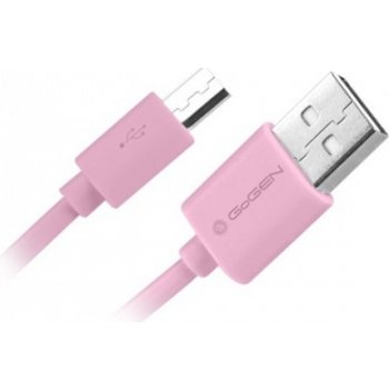 GoGEN MICUSB100MM13 USB A/mircoUSB B, 0,9m , růžový