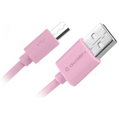 GoGEN MICUSB100MM13 USB A/mircoUSB B, 0,9m , růžový