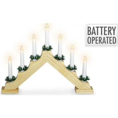 Petrashop Ambiance Vánoční svícen obloukový se 7 LED diodami přírodní
