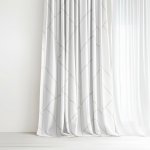 Goldea bavlněný závěs - geometrické linie na bílém 140x150 cm – Hledejceny.cz