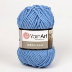 Pletací příze YarnArt MERINO BULKY 600 středně modrá, 100g/100m