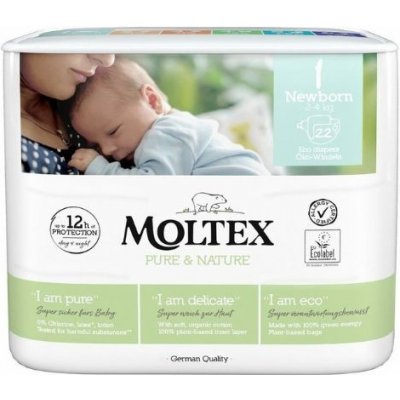 Moltex Pure & Nature Novorozenecké 2-4 kg 22 ks