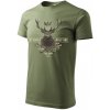 Army a lovecké tričko a košile Triko Bad Badger myslivecké Jelen je král olivové