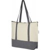 Nákupní taška a košík Nákupní taška na zip z recyklované bavlny Repose Přírodní/Vřesově šedá