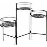 ProGarden STOJAN NA KVĚTINÁČ TRIPLE 49,5x64x20 cm ČERNÁ – Zboží Dáma