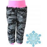 Dětské softshellové kalhoty MASKÁČ bez kapes s fleecem fialový náplet – Zboží Dáma