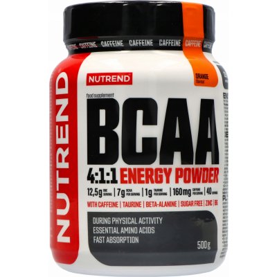 NUTREND BCAA 4:1:1 ENERGY POWDER, 500 g – Sleviste.cz