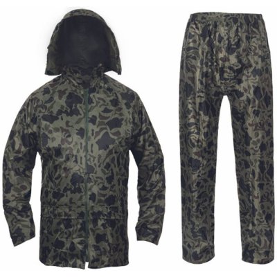 Cerva Carina Nepromokavý oblek camouflage zelený XL – Sleviste.cz