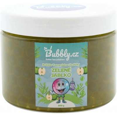 Bubbly.cz Domácí Bubble Tea Práskací kuličky zelené jablko 0,5 kg – Zboží Dáma