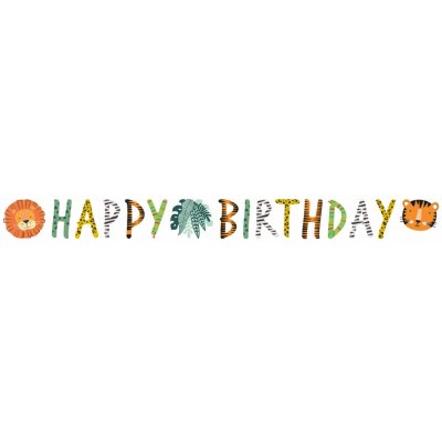 BANNER Happy Birthday Baby Safari 180x15cm – Zboží Dáma