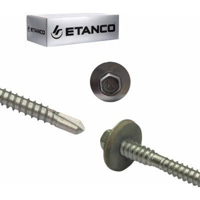 ETANCO GTR 6 SP Ø5,5 / 6,3 mm šroub pro upevnění sendvičových panelů s podložkou A19 90 mm - 100 ks Pozinkovaná – Sleviste.cz