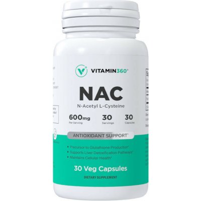 Vitamin360 NAC 600 mg 30 veganských kapslí – Hledejceny.cz