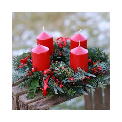 Balkonika Adventní věnec přírodní červený 30 cm – Zboží Mobilmania