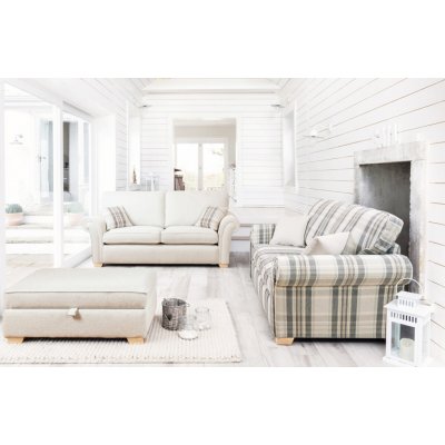 Barrington Furniture Rozkládací pohovka Lancaster látka šedá – Zboží Mobilmania