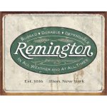 Plechová cedule Remington - Weathered Logo 40 cm x 32 cm – Zbozi.Blesk.cz