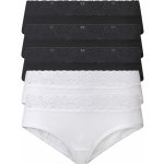 Esmara Dámské krajkové kalhotky 5 kusů černá bílá – Zboží Mobilmania