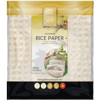 Golden Turtle Chef Rýžový papír čtvercový 0,5 kg – Zboží Mobilmania