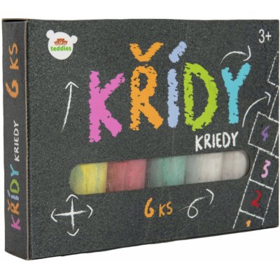Teddies Křídy barevné chodníkové 6ks – Sleviste.cz