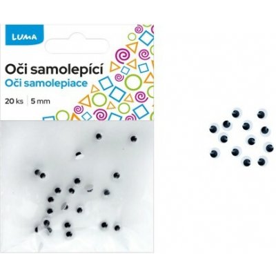 LUMA Dekorační oči kulaté - samolepící 5 mm, 20 ks - F800042 – Hledejceny.cz