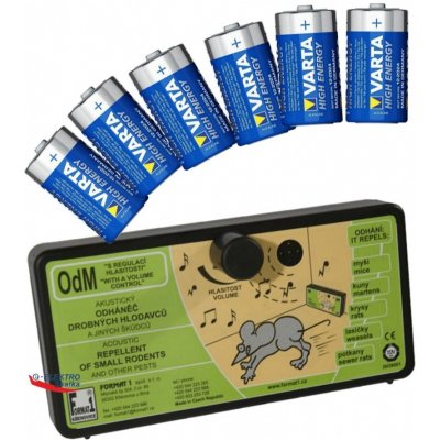 Format1 Odpuzovač hlodavců OdM s Regulací zvuku s bateriemi – Zboží Mobilmania