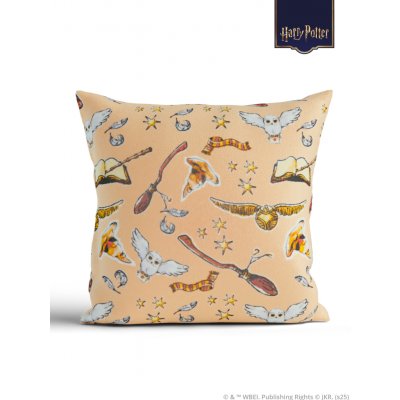 MKLuzkoviny.cz mikroplyš Harry Potter Meruňková 40 x 40 cm – Zbozi.Blesk.cz