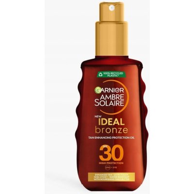 Garnier Ambre Solaire Ideal Bronze opalovací olej SPF30 150 ml – Zboží Dáma