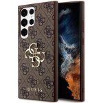 Guess PU 4G Metal Logo Samsung Galaxy S24 Ultra hnědé – Sleviste.cz
