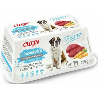 Chejn Primo Adult Dog hovězí a mrkev 8 x 425 g – Sleviste.cz