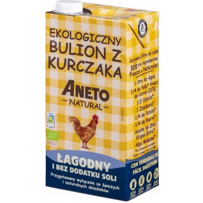 Aneto Natural tekutý kuřecí vývar bezlepkový BIO 1 l – Zboží Dáma