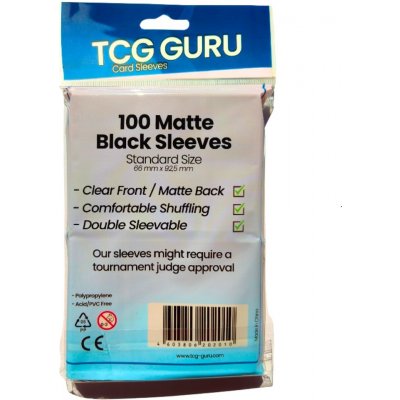 TCG Guru Black Matte Sleeves Obaly 100 ks – Zboží Mobilmania