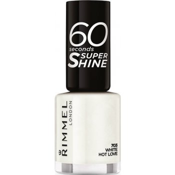 Rimmel London 60 Seconds Super Shine Nail Polish 703 White Hot Love 8 ml