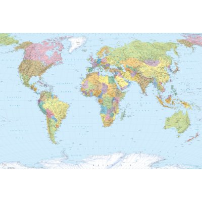 Komar XXL4-038 Vliesová fototapeta na zeď World Map rozměry 368 x 248 cm – Zboží Mobilmania