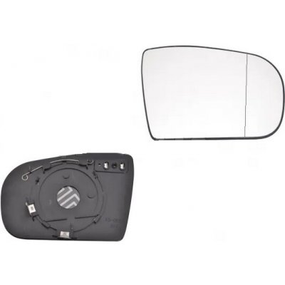 SKLO / VLOŽKA ZRCÁTKA S DRŽÁKEM PRAVÉ MERCEDES E-KLASSE (W210), 06.95-03.03 OE: 2028100821, 2108100221, A202-810-0421, 2108100821 POLCAR | Zboží Auto