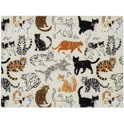 Easy life Ulster Weavers Skleněné krájecí prkénko Feline Friends 40x30 cm – Zboží Dáma