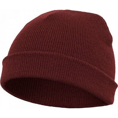 Flexfit Silná ohrnovací beanie z husté pleteniny fialová maroon – Zboží Mobilmania