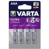 Baterie primární VARTA ULTRA LITHIUM AAA 4ks 6103