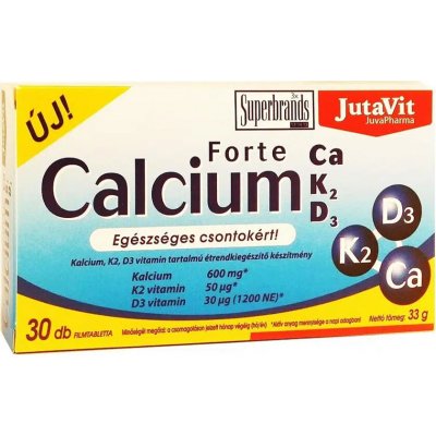JutaVit Calcium Forte + Ca/K2/D3 30 Tablet – Hledejceny.cz