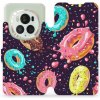 Pouzdro a kryt na mobilní telefon Honor Mobiwear Flip Honor Magic6 Pro - VP19S Donutky