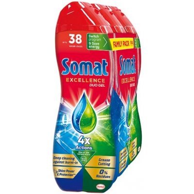 Somat Excellence Duo gel do myčky na mytí nádobí 3 x 684 ml – Sleviste.cz