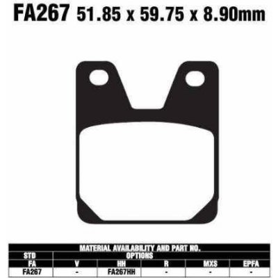 EBC FA267 HH sintrované brzdové destičky pro motorku