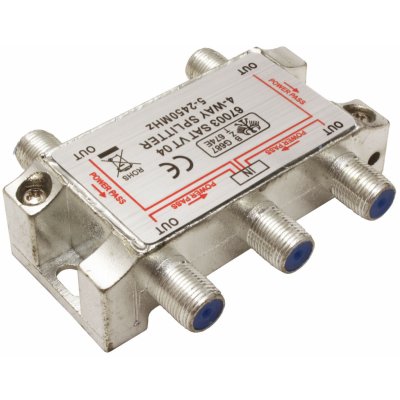 goobay Anténní rozbočovač 1:4, 5x F(F), SAT/TV, kovový, 5 MHz - 2450 MHz (67003) - 77.92.2010 – Sleviste.cz