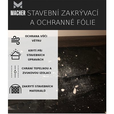 Foliarex Stavební zakrývací a ochranná fólie 4 x 3 m, 100 um černá – Zbozi.Blesk.cz