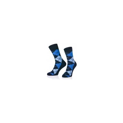 Intenso vysoké elegantní ponožky Rombes tmavě modré