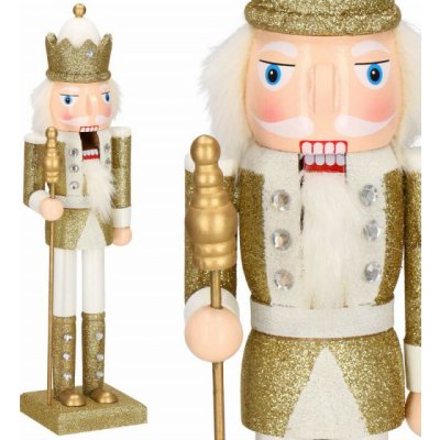 SPRINGOS Louskáček Král s žezlem 38 cm zlatý CA0916-XG – Zboží Dáma