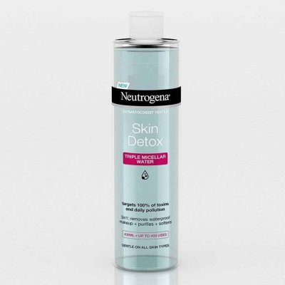 Neutrogena Skin Detox micelární voda na voděodolný makeup 400 ml