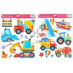 Anděl 10173 Samolepicí pokojová dekorace pro děti stavební stroje ( 33 x 29 cm ) – Zbozi.Blesk.cz